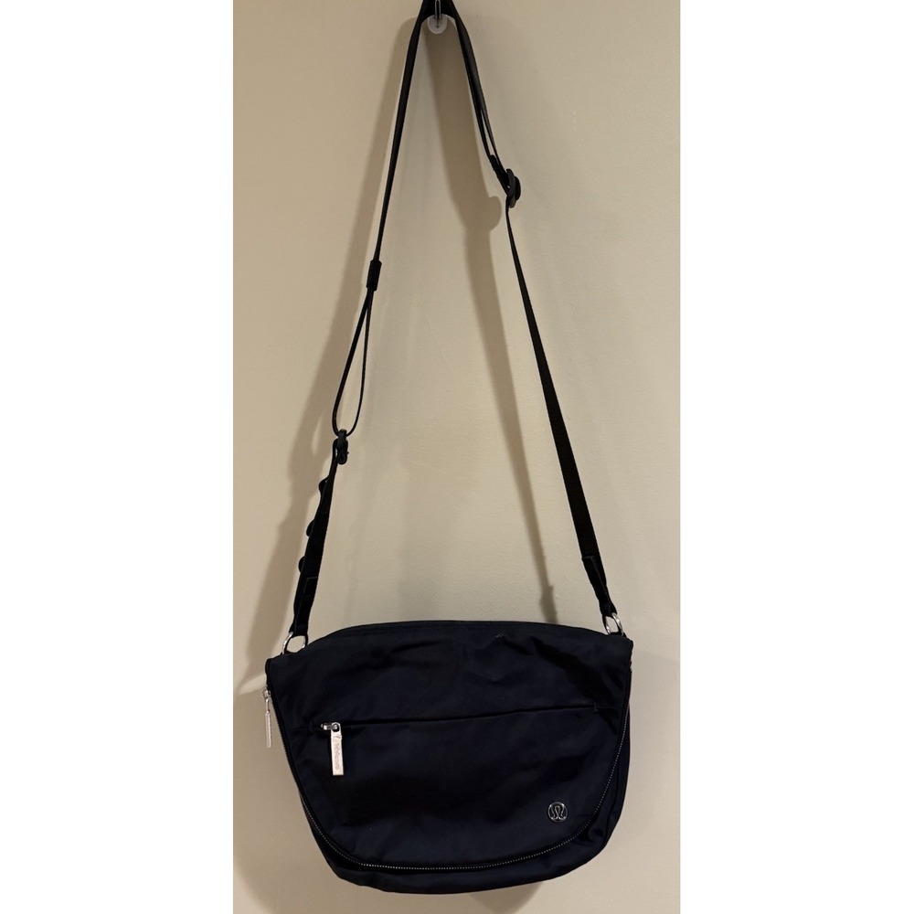 Lululemon All Night Festival 5L Crossbody Bag Black with Silver Hardware